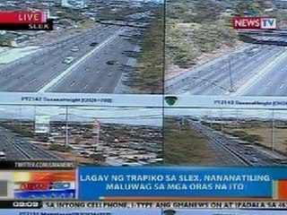 NTG: Lagay ng trapiko sa SLEX, nanatiling maluwag