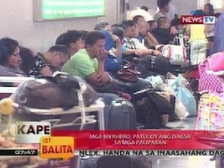 KB: Mga biyahero, patuloy ang dagsa sa mga paliparan