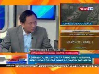 NTG: Knights of Columbus, naniniwalang hindi dapat mag-asawa ang mga pari