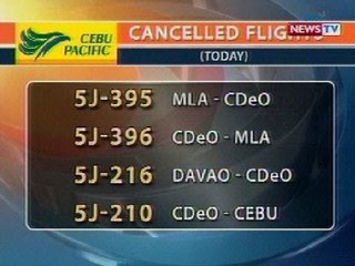 BT: Cancelled flights (Apr 3, 2013)