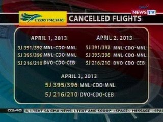 BP: Cancelled flights (Apr 3, 2013)