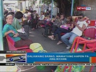 NTG: Dalawang barko, mamayang hapon pa ang biyahe