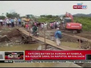 QRT: 3 bayan sa Aurora at Isabela, na-isolate dahil sa naputol na kalsada