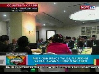 BP: MILF-GPH peace talks, naurong sa ikalawang linggo ng Abril