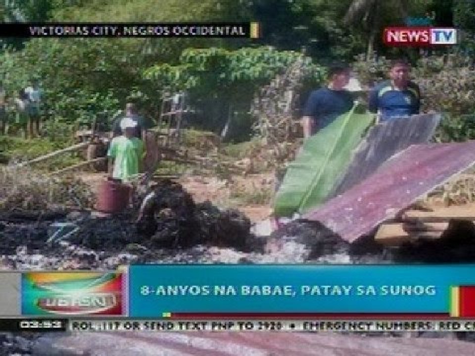 BP: 8-anyos na babae, patay sa sunog sa Victorias City, Negros Occ.