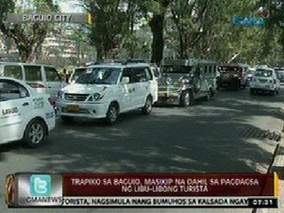 24Oras: Trapiko sa Baguio, masikip na dahil sa pagdagsa ng libu-libong turista