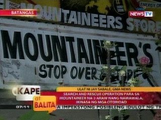 KB: Search and rescue operation para sa mountaineer na 3 araw nang nawawala, ikinasa ng mga otoridad