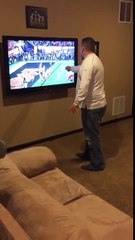 Angry Alabama Fan Punches His TV and Breaks It After Clemson Wins National Champ