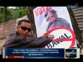 Saksi: 'Tina Tama' ng COMELEC, tagapagpaalala sa mga tamang gawain ngayong panahon ng kampanya