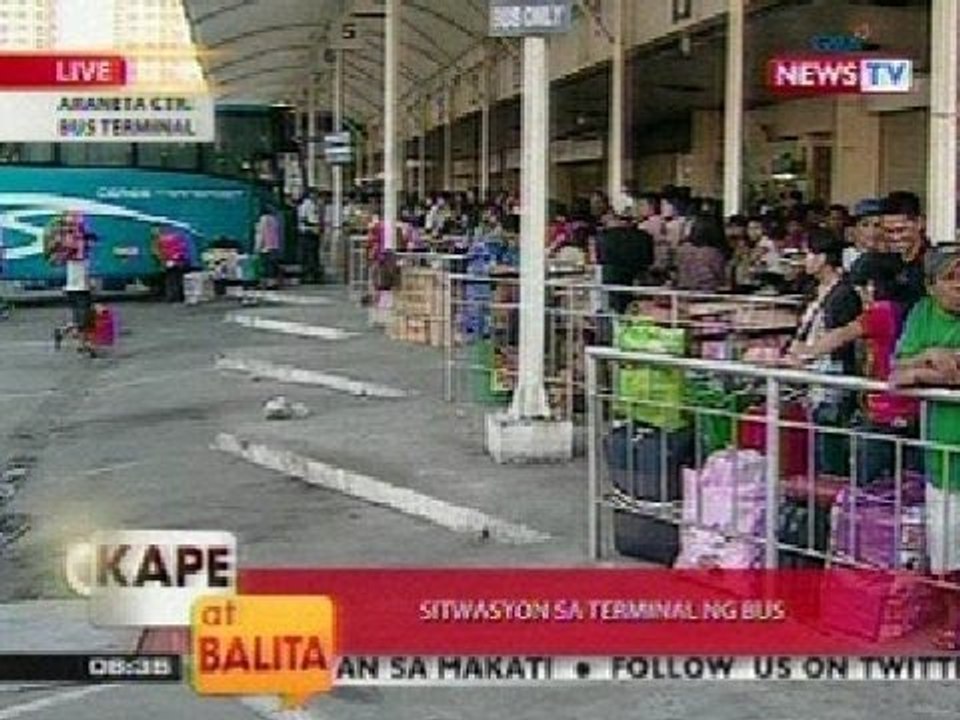 KB: Mga pasahero, dagsa pa rin sa Araneta Center Bus Terminal