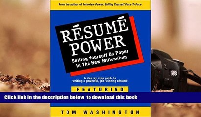 PDF [FREE] DOWNLOAD  Resume Power: Selling Yourself on Paper in the New Millennium TRIAL EBOOK