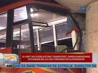 UB: 10 unit ng Everlasting transport, inirekomendang patawan ng 30-day preventive suspension