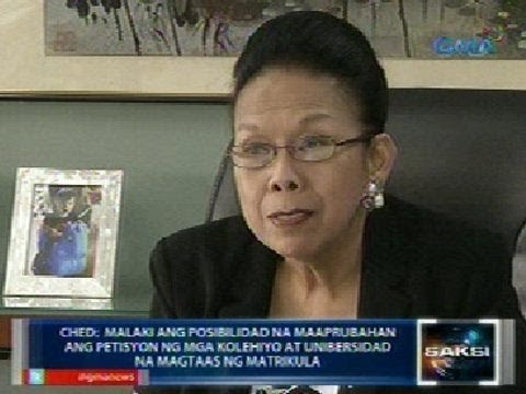 Saksi: CHED: Tuition increase petition ng 451 kolehiyo at unibersidad, posibleng maaprubahan
