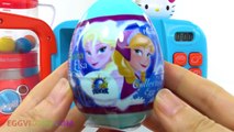 Microwave and Blender Just Like Home Kitchen Toy Appliances and Surprise Eggs for Kids Disney Frozen