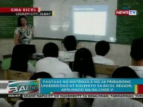 BP: Pagtataas ng matrikula ng 28 pribadong unibersidad at kolehiyo sa Bicol Reg., aprubado ng CHED-V