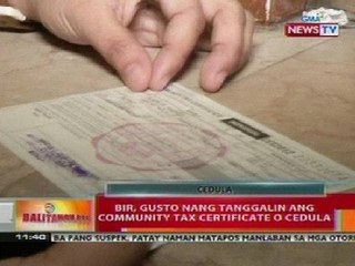 BT: BIR, gusto nang tanggalin ang Community Tax Certificate o Cedula