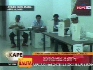 KB: Overseas absentee voting, magsisimula na sa April 13
