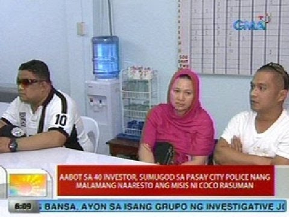 UB: Mga investor, sumugod sa Pasay City Police nang malamang naaresto ang misis ni Coco Rasuman