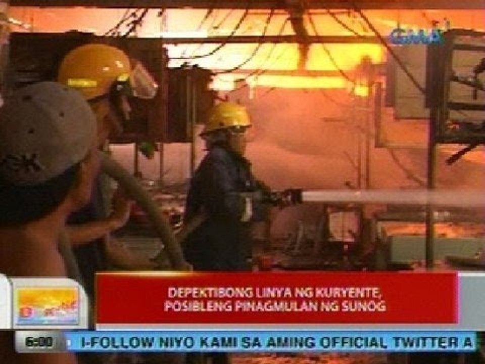 UB: Depektibong linya ng kuryente, posibleng pinagmulan ng sunog sa Balagtas Public Market