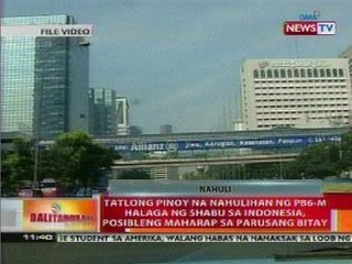 BT: 3 Pinoy na nahulihan ng P86-M halaga ng shabu sa Indonesia, posibleng maharap sa parusang bitay