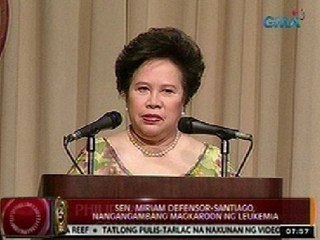 24Oras: Sen. Santiago, nangangambang magkaroon ng leukemia