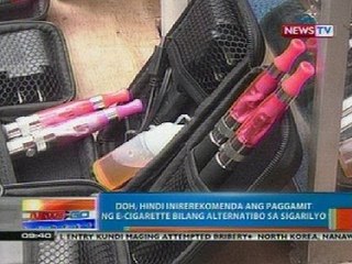 NTG: DOH, hindi inrerekomenda ang paggamit ng e-cigarette bilang alternatibo sa sigarilyo