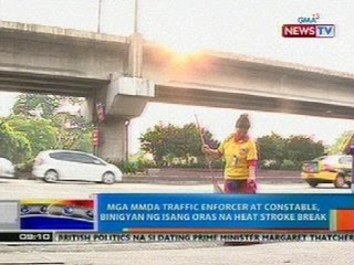 NTG: Mga MMDA traffic enforcer at constable, binigyan ng isang oras na heat stroke break