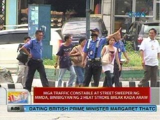 UB: Mga traffic constable at street sweeper ng MMDA, binibigyan ng 2 heat stroke break kada araw