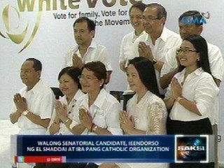 Saksi: 8 senatorial candidate, ieendorso ng El Shaddai at iba pang Catholic group