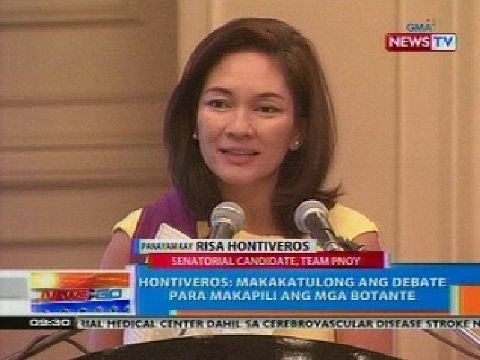 NTG: Risa Hontiveros: Makakatulong ang debate para makapili ang mga botante