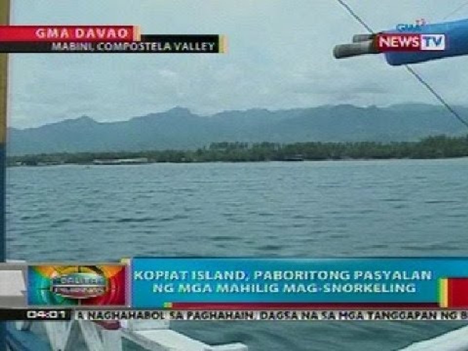 BP: Kopiat Island sa Compostela Valley, paboritong pasyalan ng mga mahilig mag-snorkeling