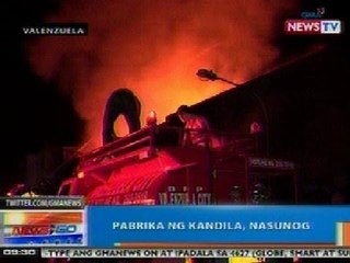 NTG: Pabrika ng kandila sa Valenzuela, nasunog