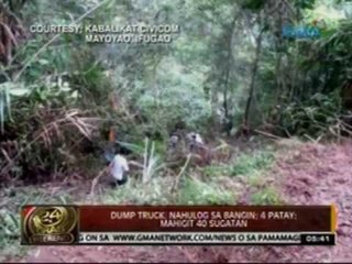 24 Oras: Dump truck, nahulog sa bangin sa Mayoyao, Ifugao