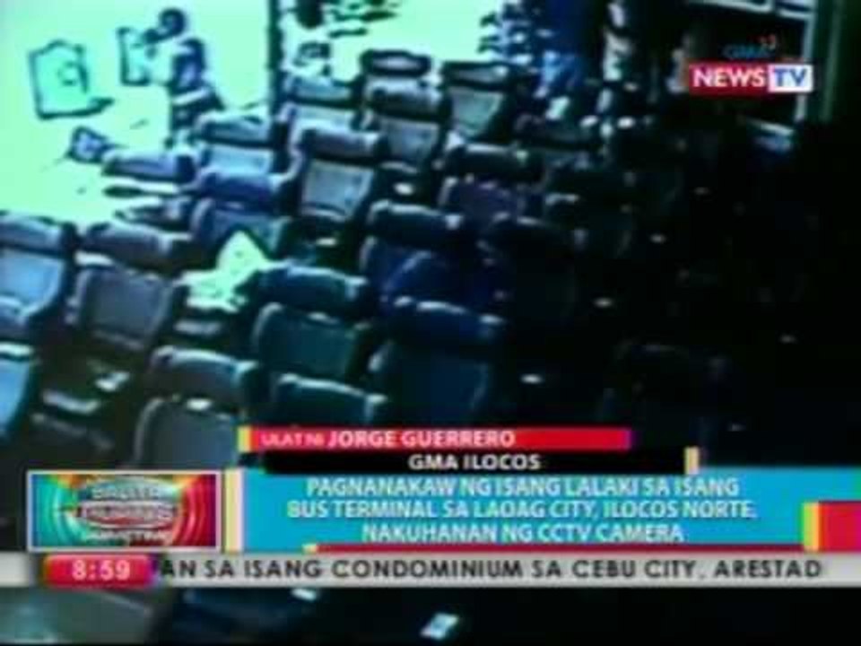 Pagnanakaw ng isang lalaki sa isang bus terminal sa Laoag City, nakuhanan ng CCTV Camera