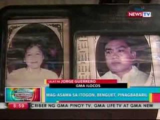 BP: Mag-asawa sa Itogon, Benguet, pinagbabaril