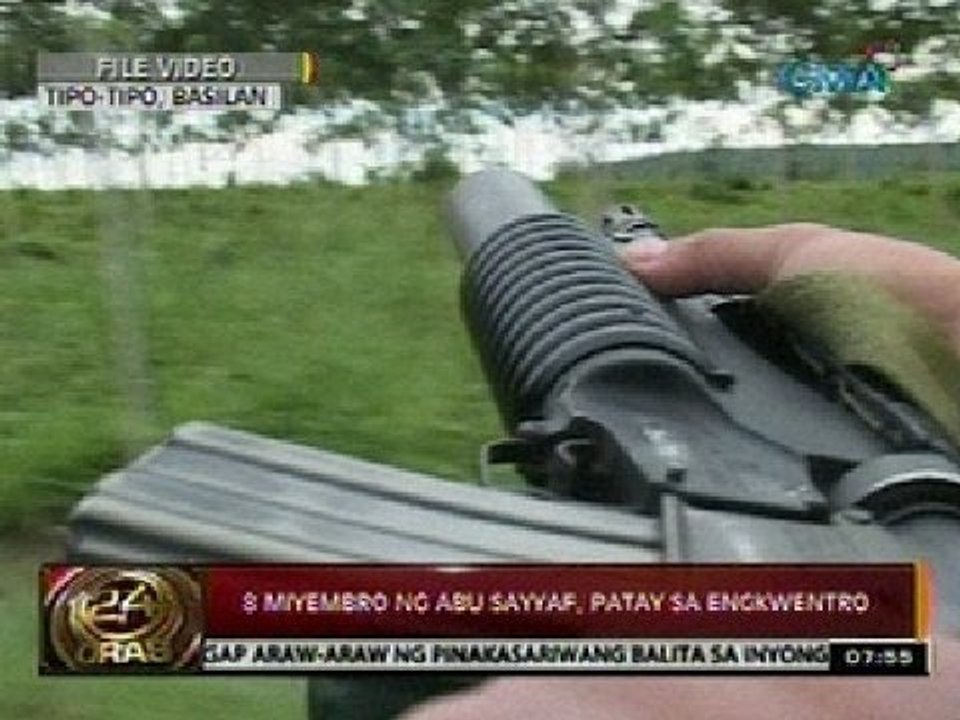 24 Oras: 8 miyembro ng Abu Sayyaf, patay sa engwentro