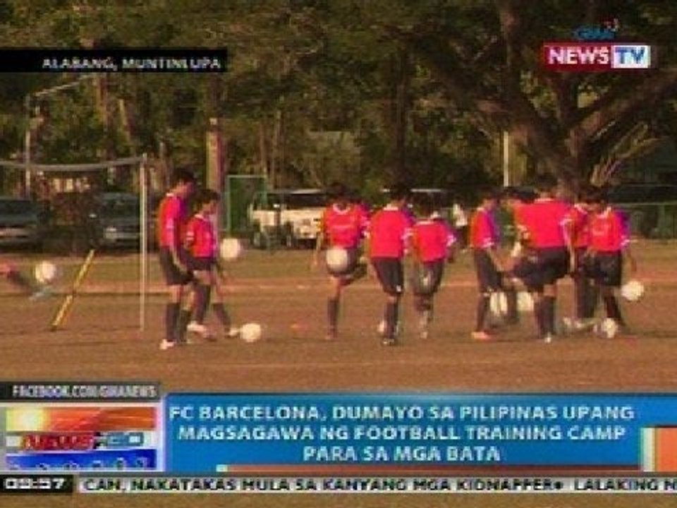 NTG: FC Barcelona,nasa bansa upang magsagawa ng football training camp para sa mga bata