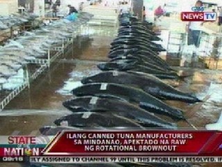 SONA: Ilang canned tuna manufacturers, apektado na ng brownout sa Mindanao