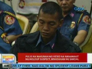 UB: Pulis na nakunan ng video na nananakit ng holdup suspect, binasahan ng sakdal