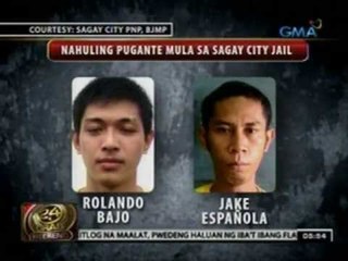 24 Oras: 2 sa 13 pugante sa Sagay city jail sa Negros Occidental, nahuli na