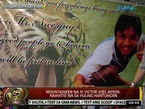 24 Oras: Mountaineer na si Victor Ayson, nailibing na
