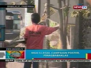 BP: Mga illegal campaign poster sa Pampanga, pinagbabaklas