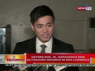 BT: Hayden Kho Jr., napahanga sa pagiging maginoo ni Kris Lawrence
