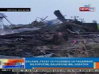 NTG: 2, patay sa pagsabog sa pagawaan ng paputok sa Bocaue, Bulacan