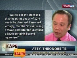 KB: SC: TRO at hindi SQAO ang desisyong ipinalabas kaugnay sa bagong airtime limit