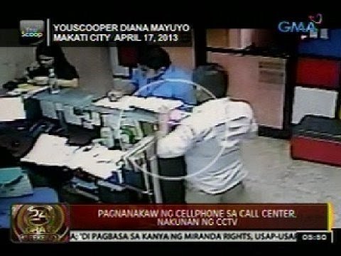 24 Oras: Pagnanakaw ng cellphone sa call center, nakunan ng CCTV