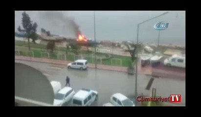 Isınmak için girdiği tekneyi yaktı