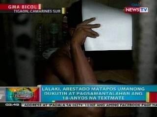 BP: Lalaki sa CamSur, arestado nang dukutin at pagsamantalahan ang textmate