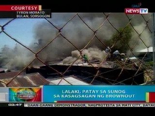 BP: Lalaki, patay sa sunog sa kasagsagan ng brownout sa Bulan, Sorsogon
