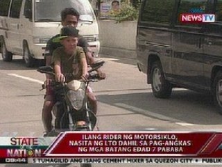 SONA: Ilang rider ng motorsiklo na may angkas na bata, sinita